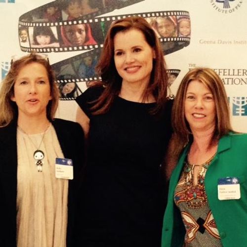 With Geena Davis at the Gender In Media Conference