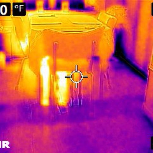Thermal Image from a weatherization Inspection. Da