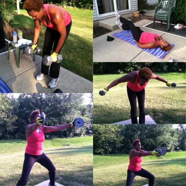 Client Angie H. (Action Angie), doing a home worko