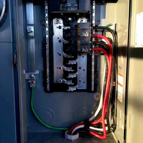 New 200-amp service panel.