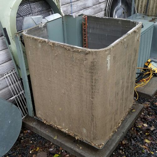 Outdoor condenser unit needs to be cleaned, we do 