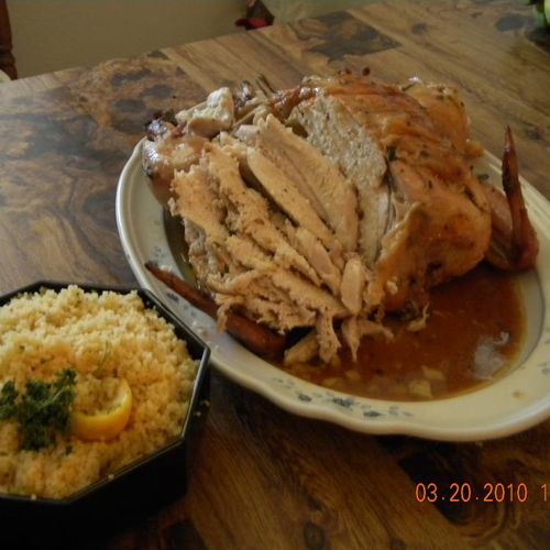 Lemongrass Roast Chicken with Herb Couscous