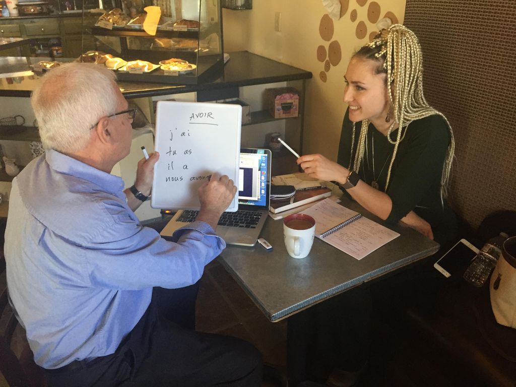 Lesson in a café environment!