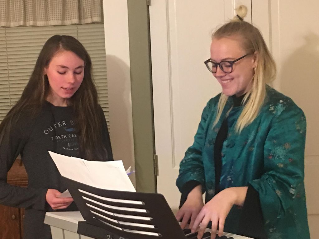 Orla helps Taegan prepare for her Pippin audition 