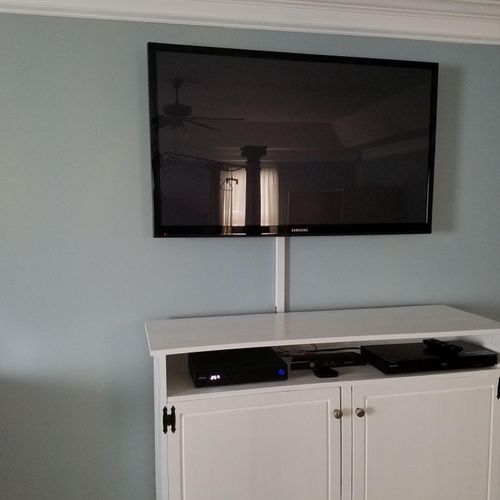 Master bedroom TV install