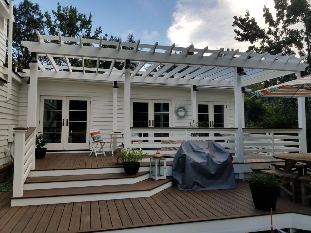 Custom Pergola and Custom Trex Deck - Mt Pleasant,