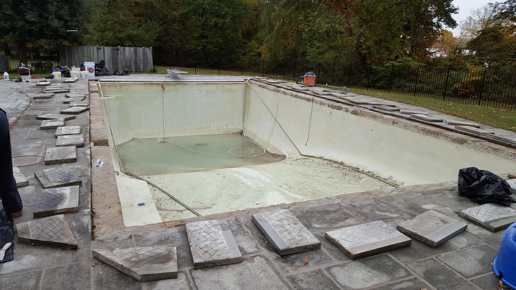 Project #1 BEFORE: Pool Tiles, Pool Coping Stone, 
