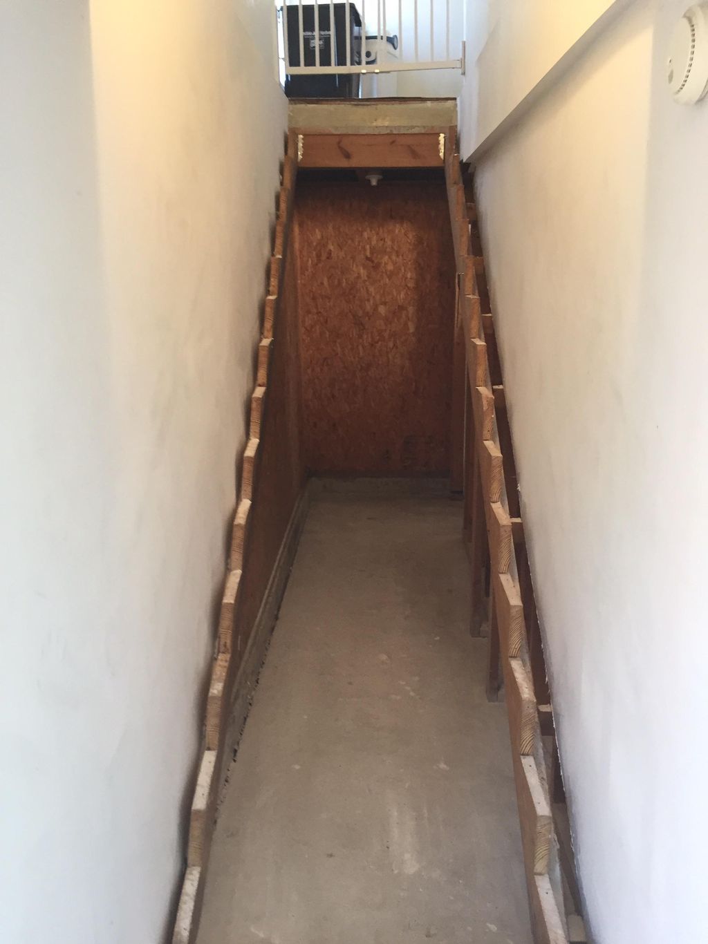 After removal of old stairs 