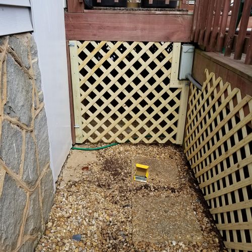 Removable panel to access under deck space