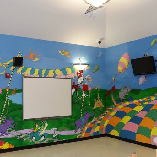 Dr. Seuss Mural for local elementary school librar