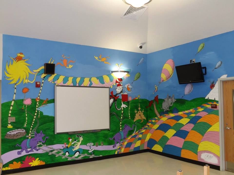 Dr. Seuss Mural for local elementary school librar