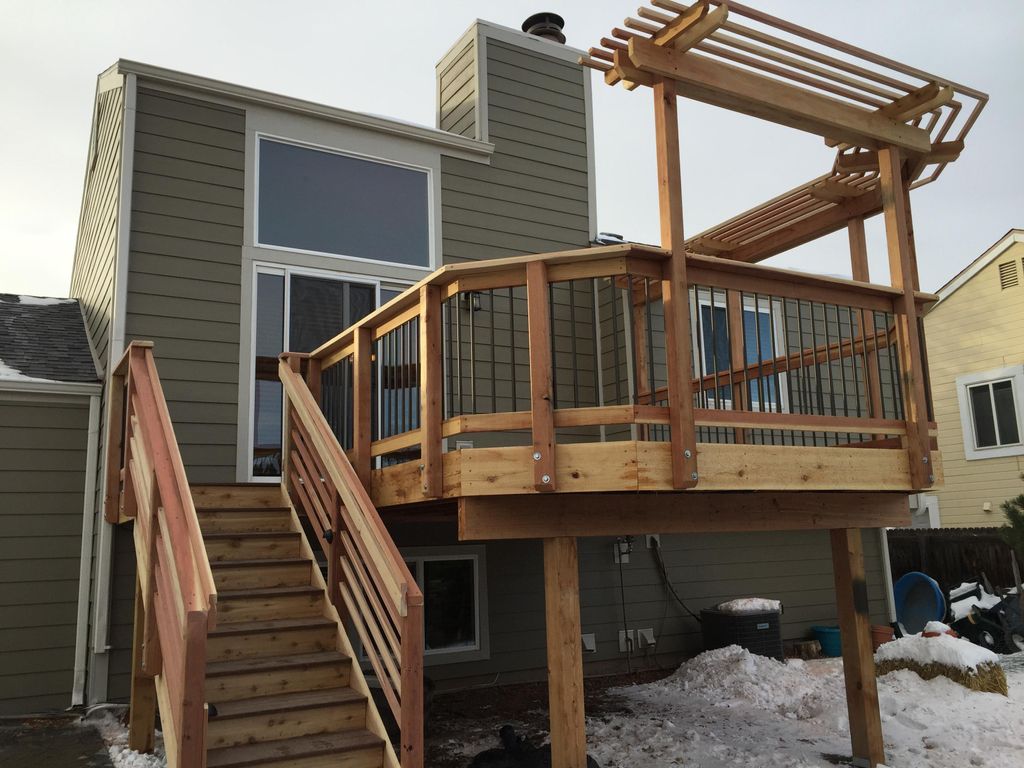 Evergrain composite decking with Cedar wrap, Fortr