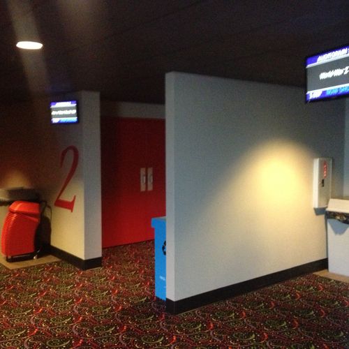 Movie Theatre, installed and setup preview monitor