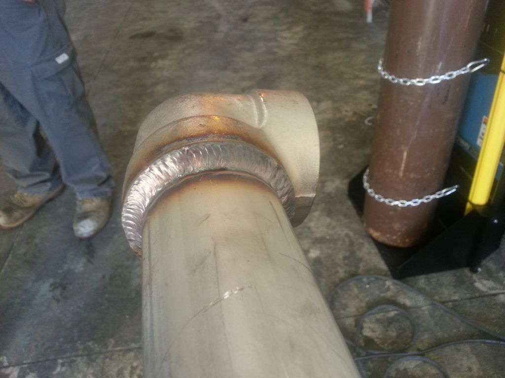 2" Stainless steel socket weld piping before it wa