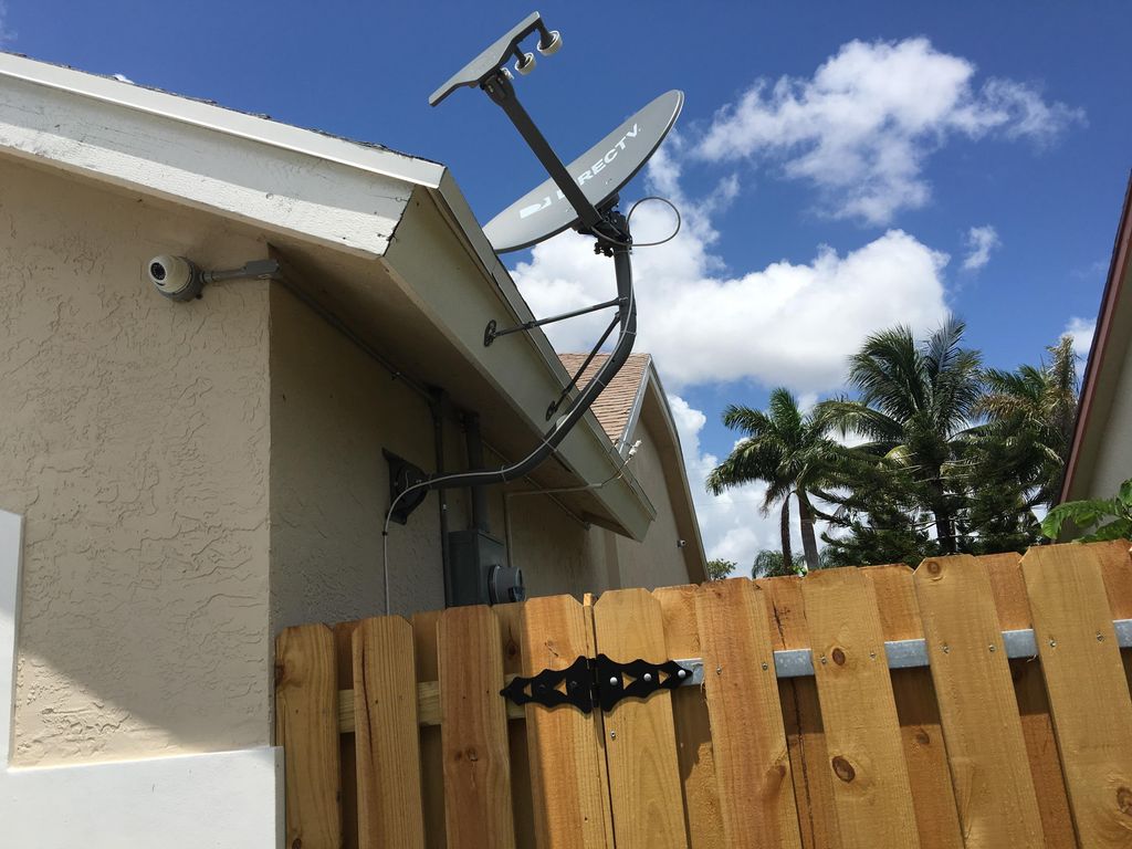 Another view of camera and Directv installation in