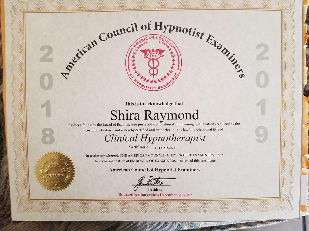 Certified Clinical Hypnotherapist