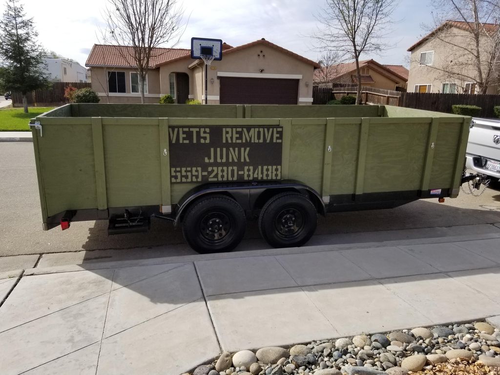 Our large trailer 16.5ft  x 6.5ft x 3ft.