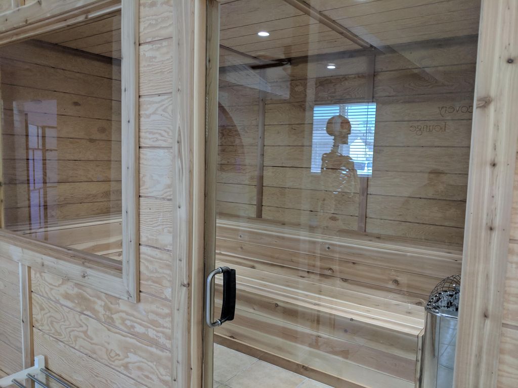 Wellness Center remodel - custom built sauna