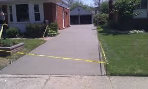 Concrete driveway with smooth finish