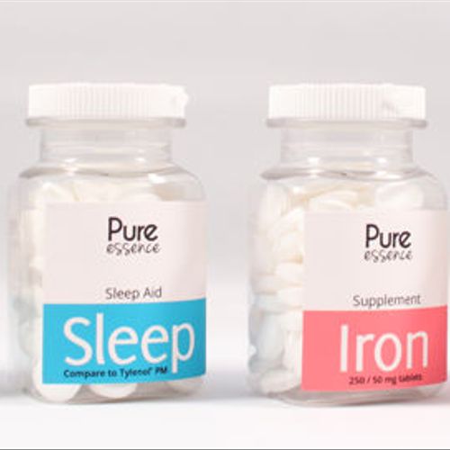 Pure Essence - Clear easy to read medication bottl