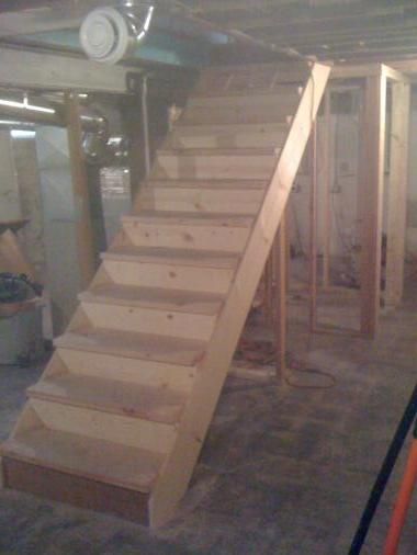This is a new staircase installed with the structu
