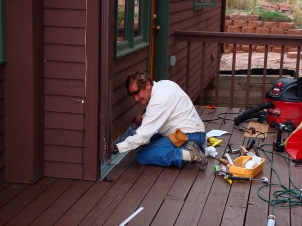 Siding repair.