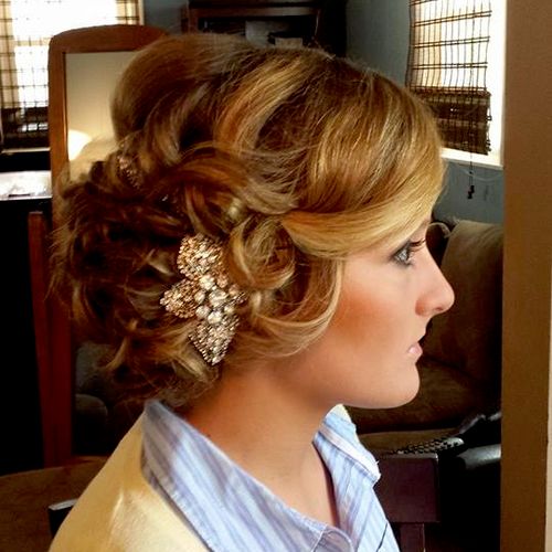 Updo and makeup for Prom.