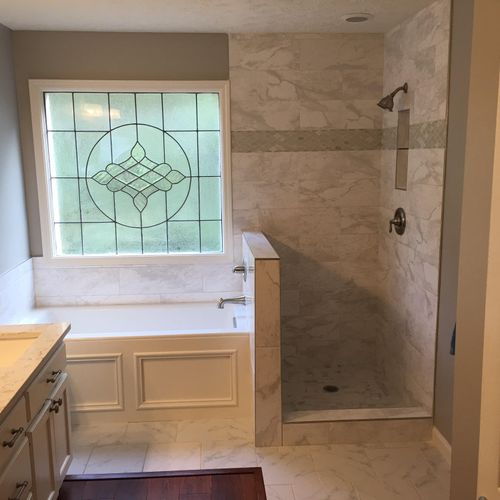 Master bath in Lawrenceville that we just finished