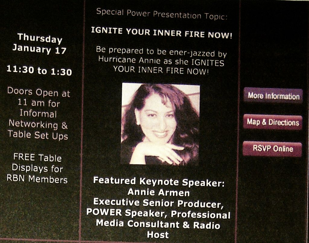 Annie Armen keynotes for an audience of business o