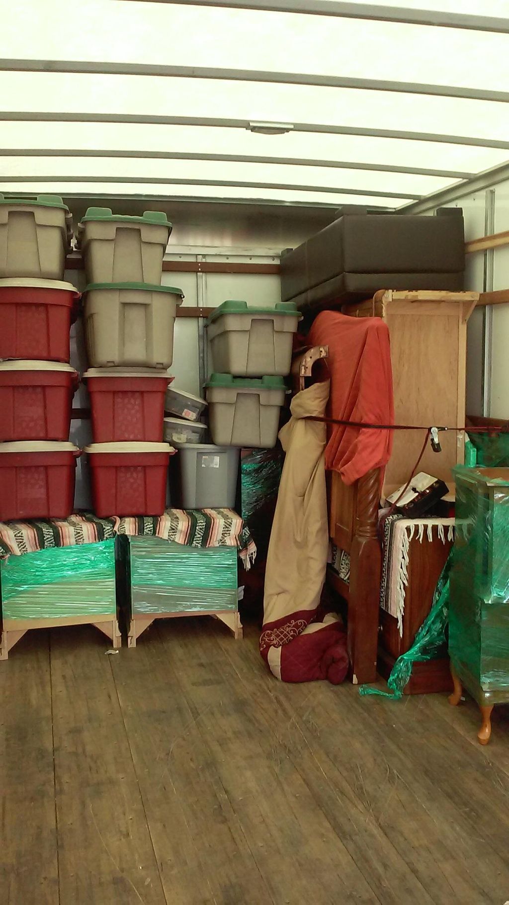 1st layer of packing 26ft penske