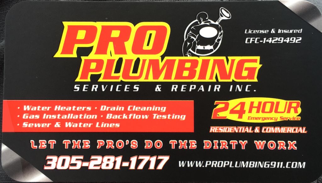 Pro plumbing service and repair inc.