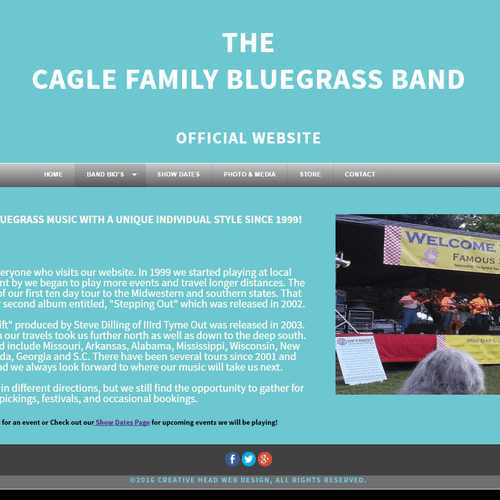 Check out the web design we did for The Cagle Fami