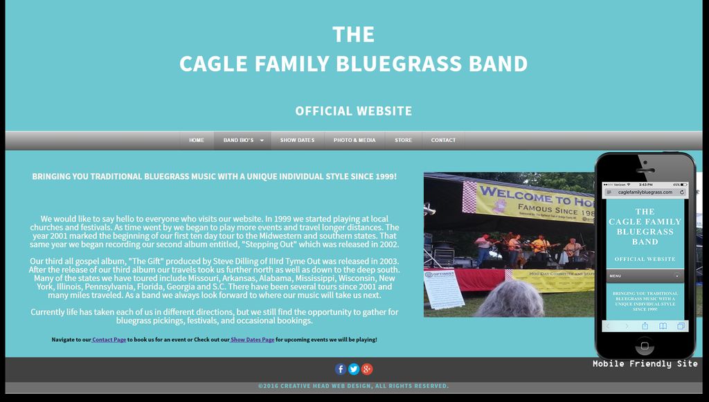 Check out the web design we did for The Cagle Fami