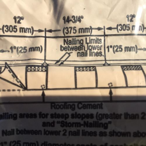 Manufacturers specs on nailing