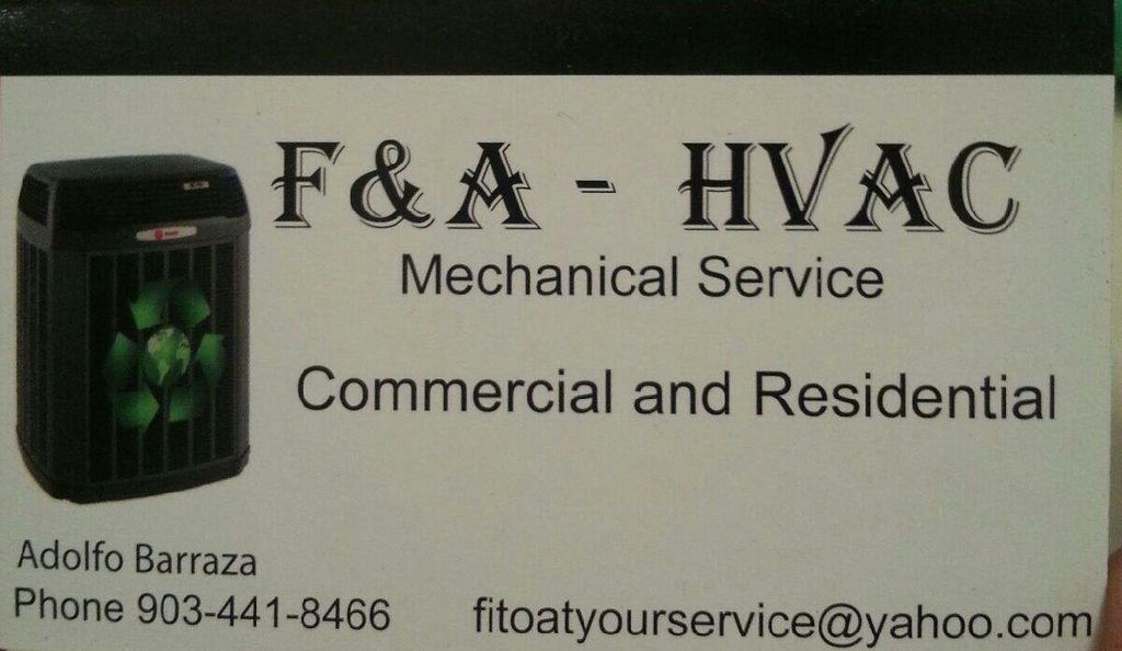F&A HVAC  MECHANICAL