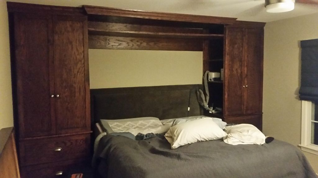 Custom  bedroom cabinet (They don't touch the floo