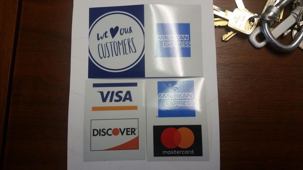 We Accept/Visa,Master Card,Discovery    