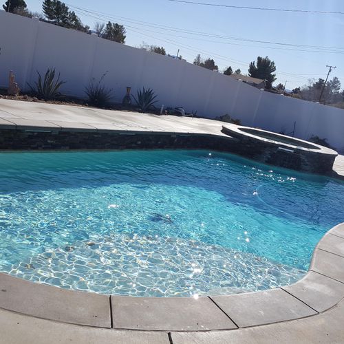 First Class Pools serviced this pool in Chino Hill