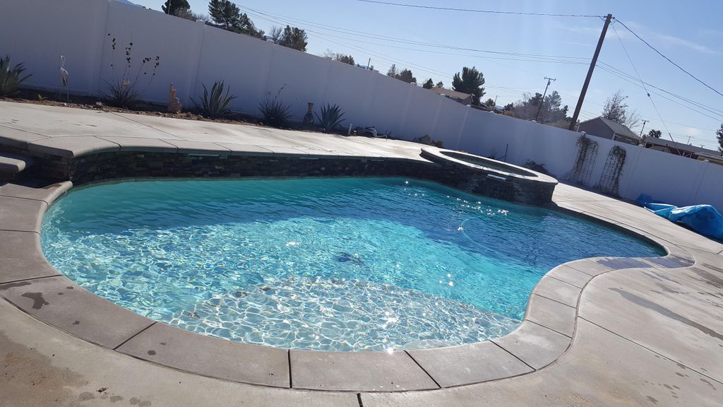 First Class Pools serviced this pool in Chino Hill
