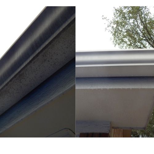 Gutter before and after