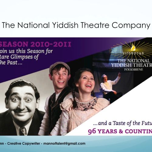 Print Piece for the National Yiddish Theatre