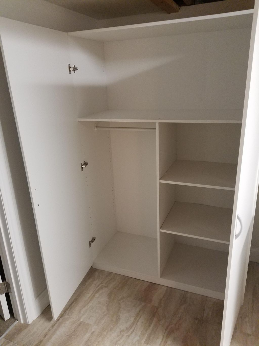 Closet maid storage closet assembled for client. 