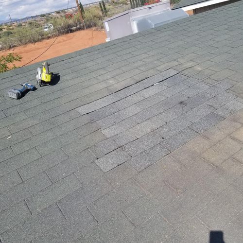 Patched roof completed