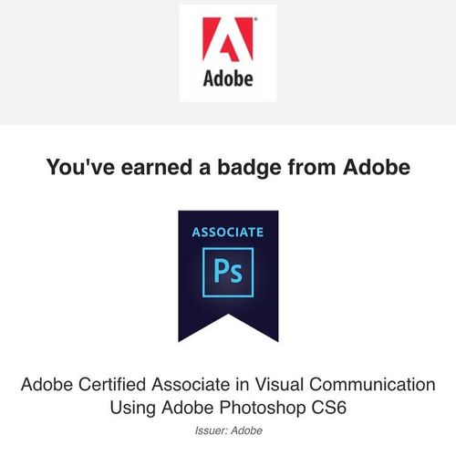 Adobe Certification in Photoshop shows the skills 