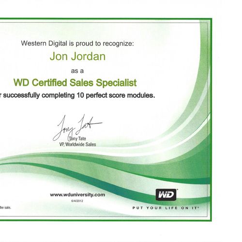 WD Certified Sales Specialist