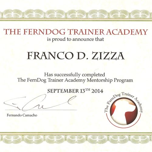 The credential from The FernDog Academy ran by Fer
