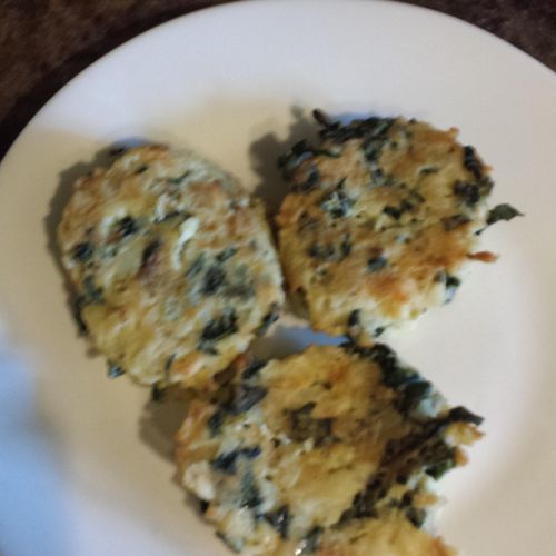 Kale and Potato Cakes, savory side dish for the ov