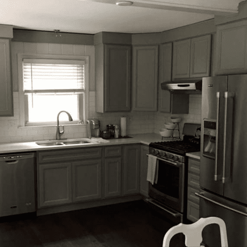 this after water mold damage kitchen was updated a