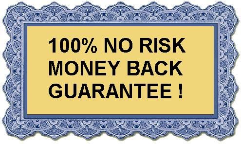 We offer a 100% money back guarantee!