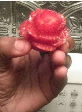 Handmade strawberry roses